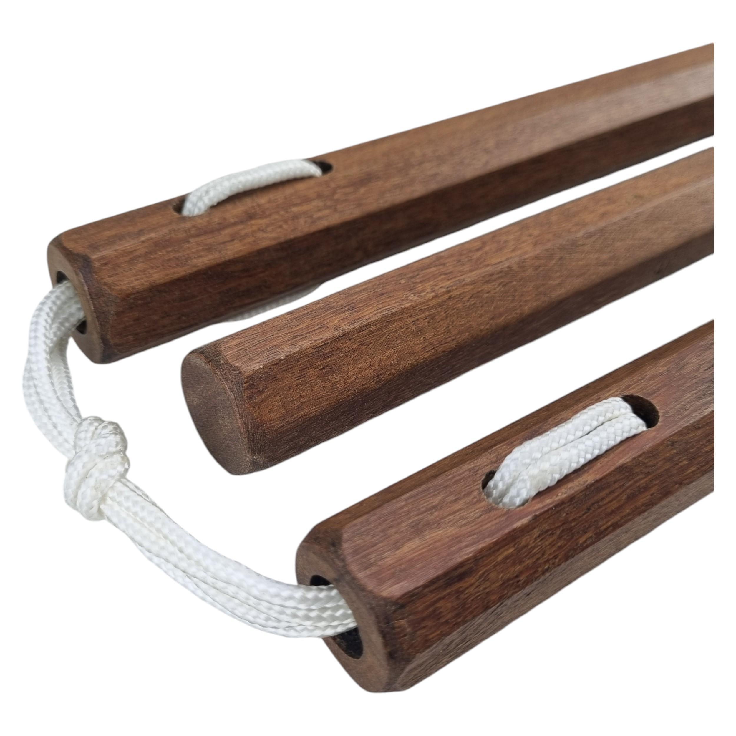 Bastão Articulado 3 Partes San Ti Quan Madeira Para Treino