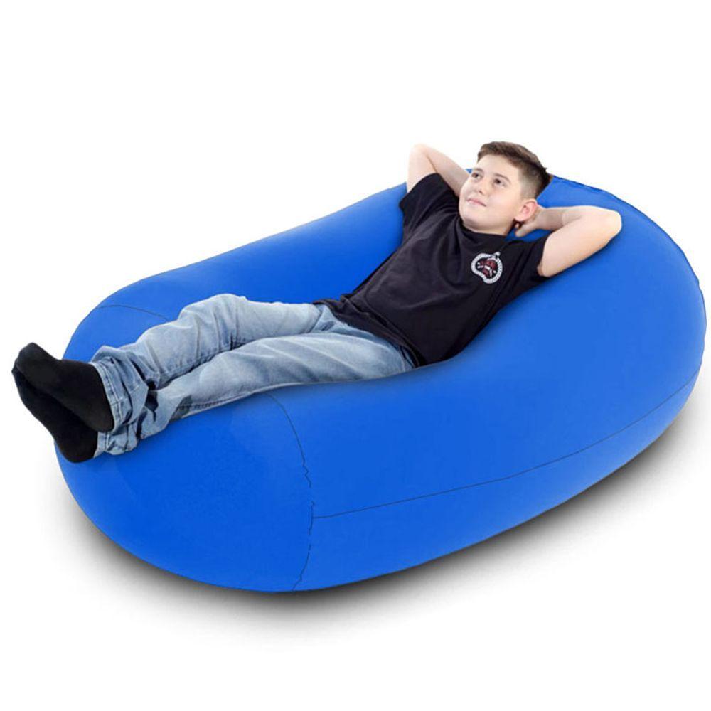 Miniatura Puff Rollo Cor Azul Royal - Sensorial, Versátil