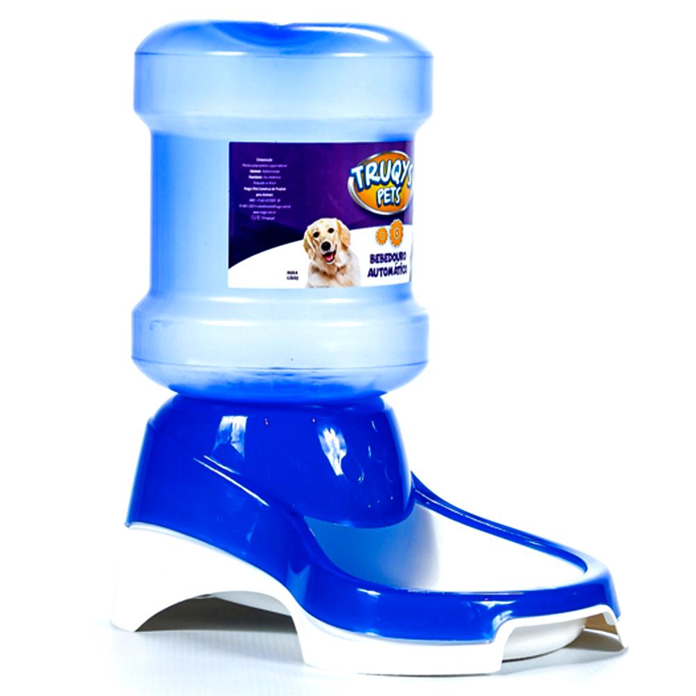 Bebedouro Automático Truqys Pets Azul com Galão - 2 Litros