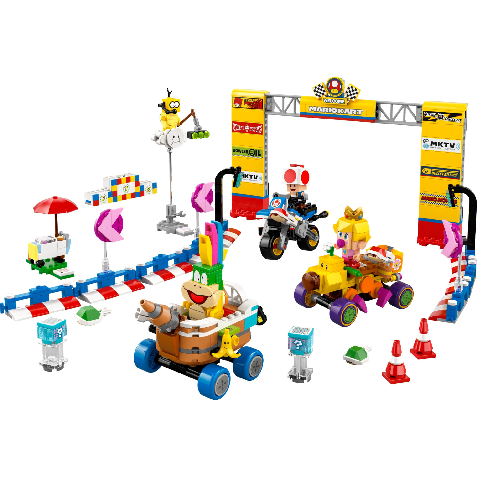 Miniatura LEGO Super Mario - Mario Kart™ – Baby Peach e conjunto Grand Prix