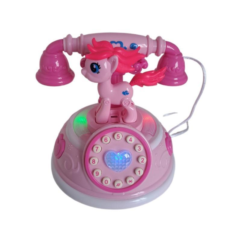 Miniatura Telefone Brinquedo Musical A Pilha Unicornio Luz Cativante