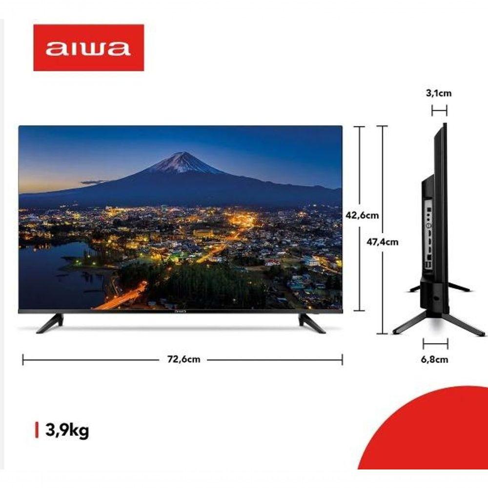 Miniatura Smart Tv Aiwa 32" Android HD Borda Ultrafina HDR10 Dolby áudio AWS-TV-32-BL-02-A Preto Bivolt