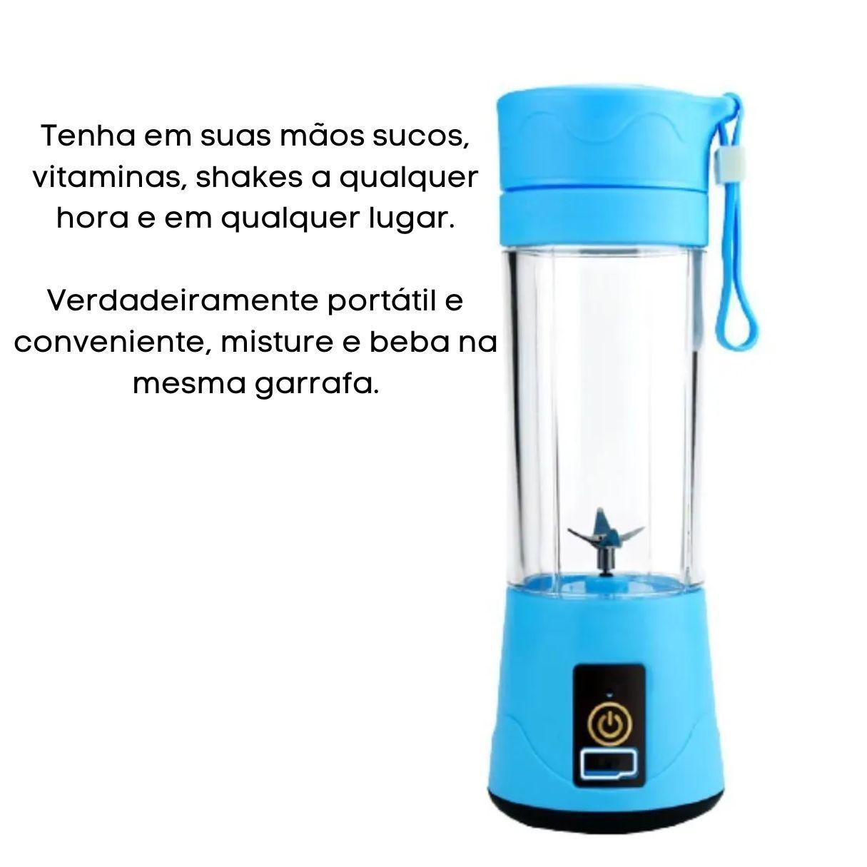 Miniatura Mini Liquidificador Portátil USB 6 Lâminas 380ml