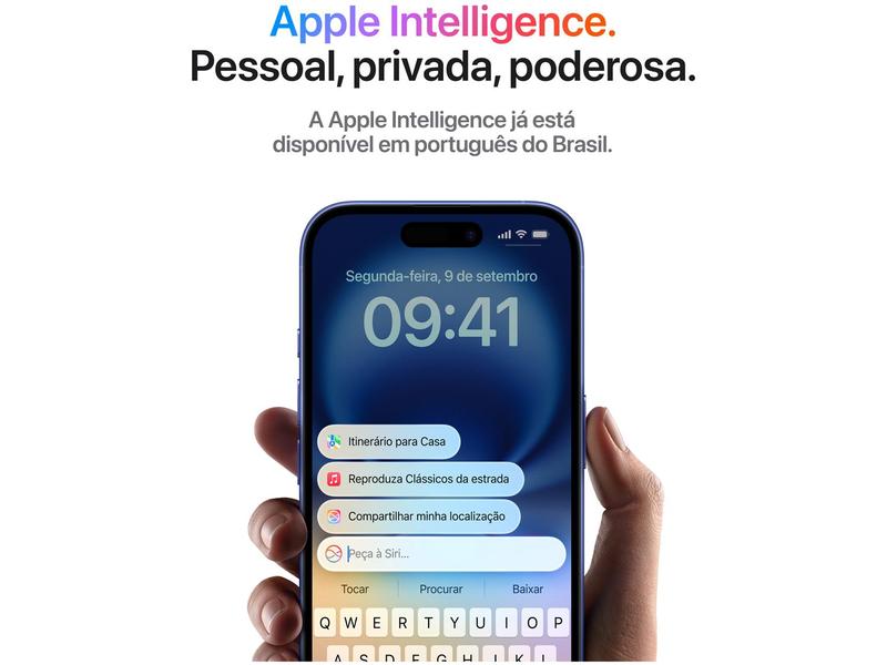 Apple iPhone 16 128GB Branco 6,1" 48MP iOS 5G iPhone 16 - Tela 6,1"