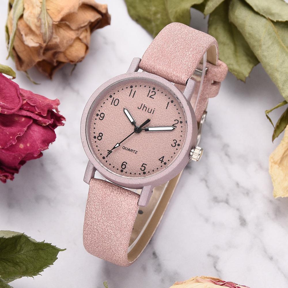 Miniatura Relógio Feminino Rosa Pequeno Delicado Elegante