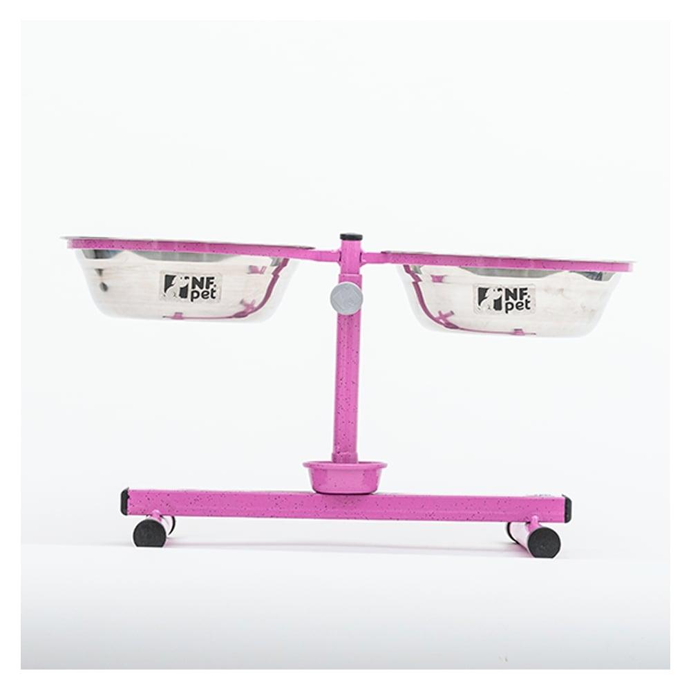 Miniatura Comedouro Premium Antiformiga Inox Rosa - 1,8 Litros
