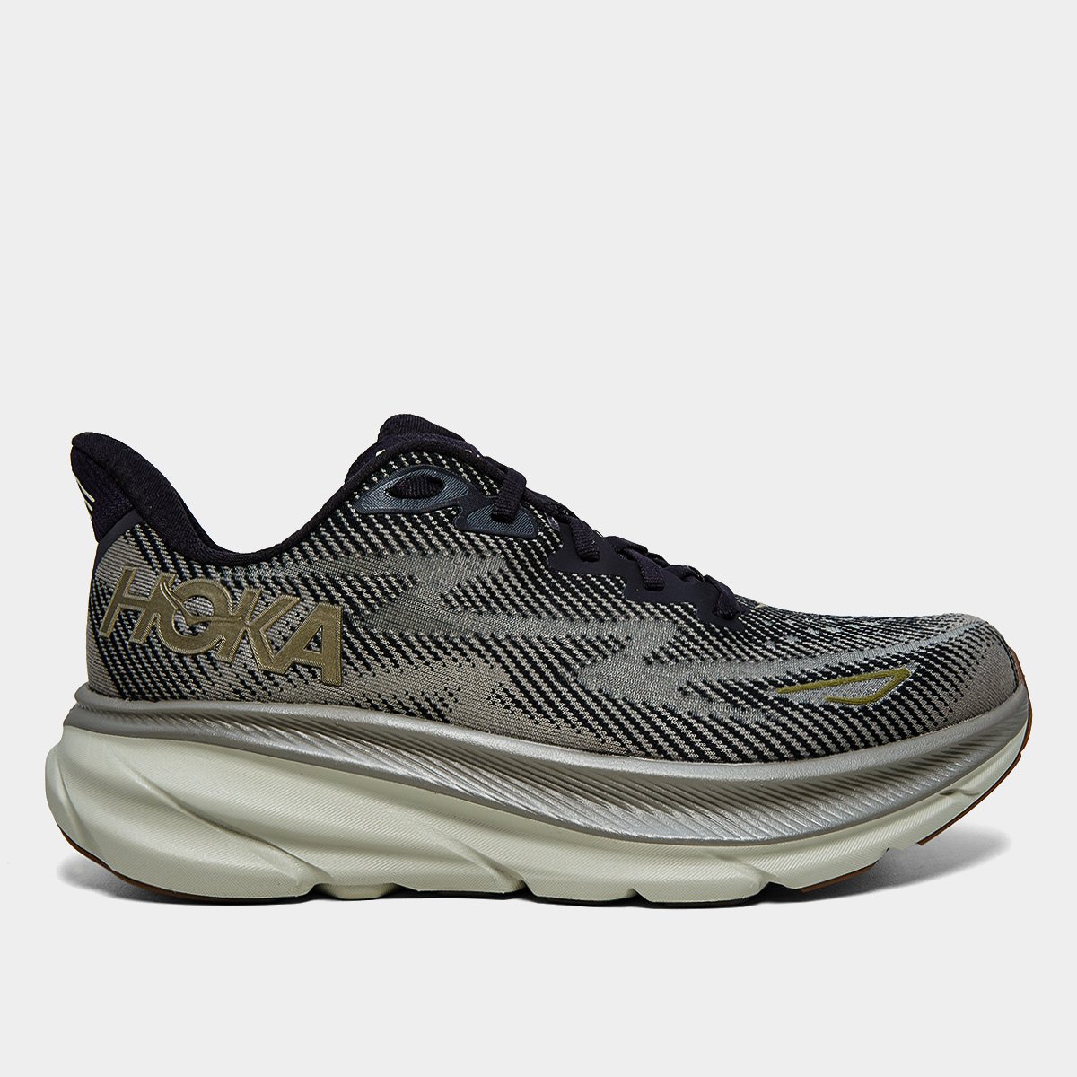 Miniatura Tênis Hoka Clifton 9 Masculino Verde Militar - 39