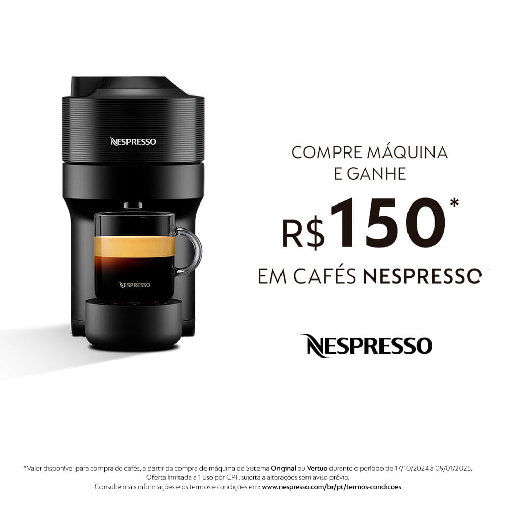 Miniatura Cafeteira Nespresso Vertuo POP Preta para Café Espresso Manual - GCV2BR 110