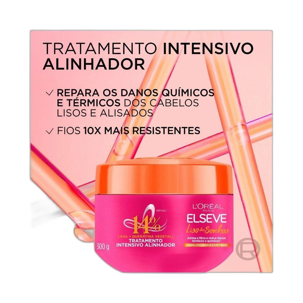 Kit Elseve Liso Dos Sonhos Sh +Cond+Cr Trat+Creme Pent+Serum