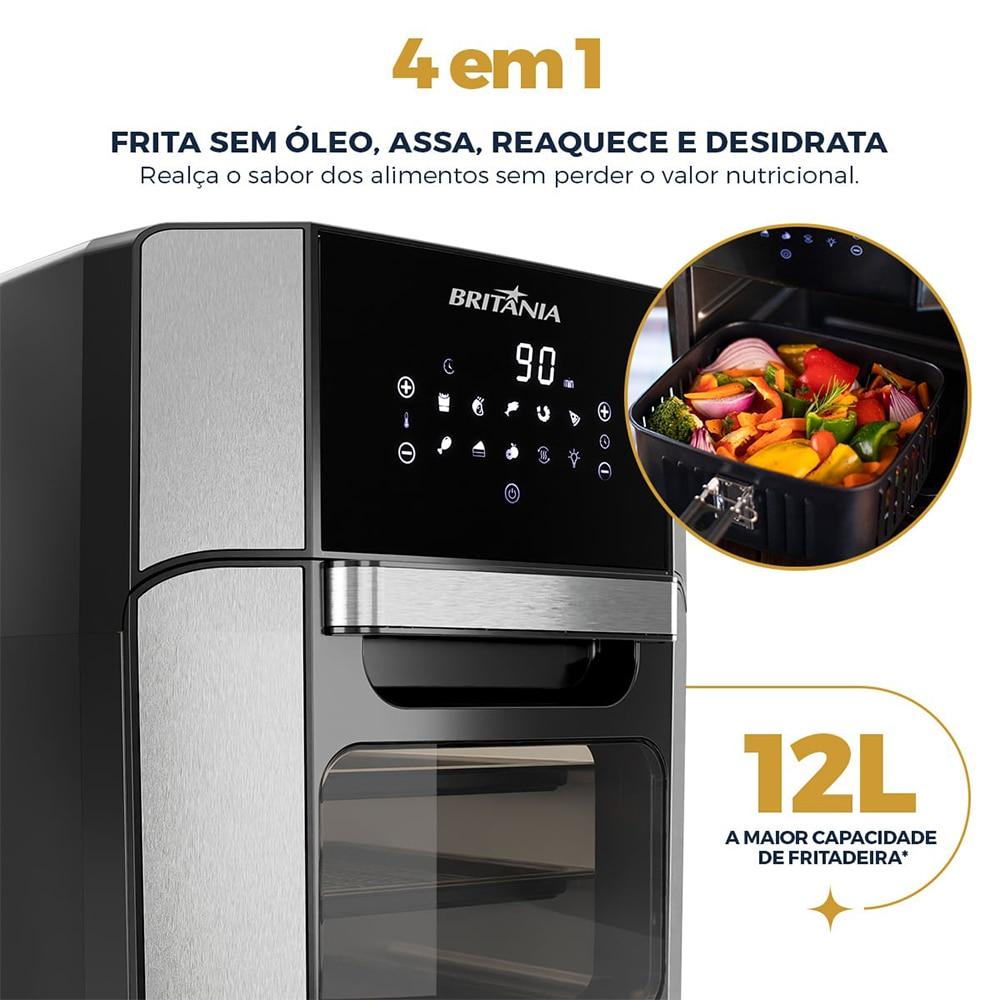 Miniatura Air Fryer Britânia BFR2100P, 12 Litros 110 Volts