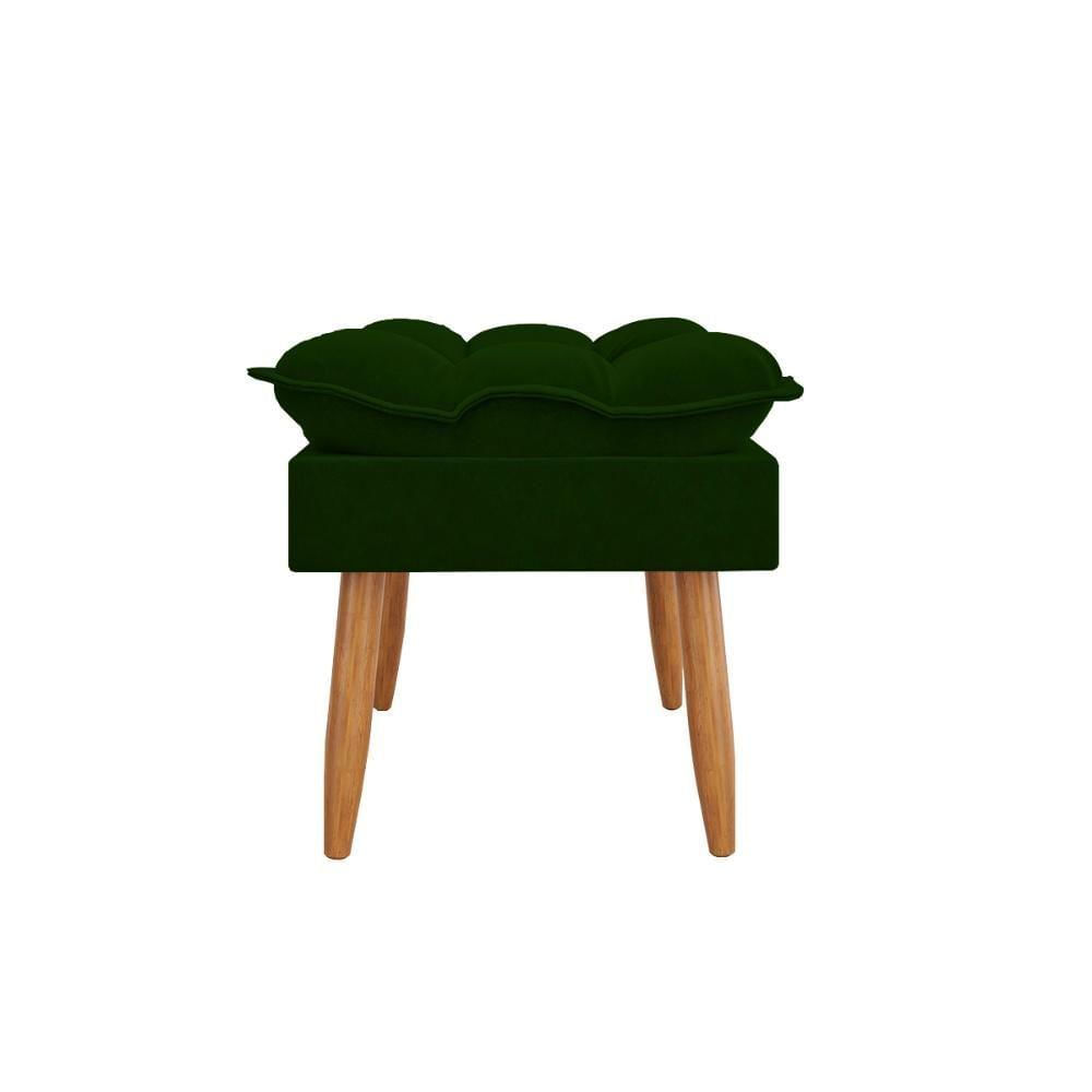 Miniatura Puff Moderno Luxo Sala Sofisticação Cozinha Escritório Verde