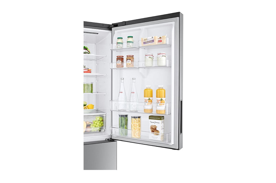 Miniatura Geladeira LG Inverter Bottom Freezer 451 litros 127v Platinum - GC-B569NLLM