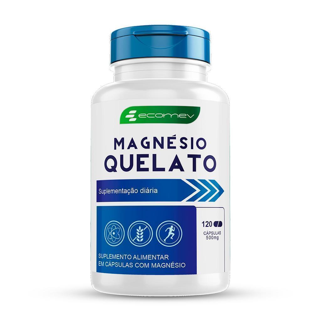 Miniatura Magnesio Quelato 500Mg Puro Maxima Absorção 120Cáps Ecomev
