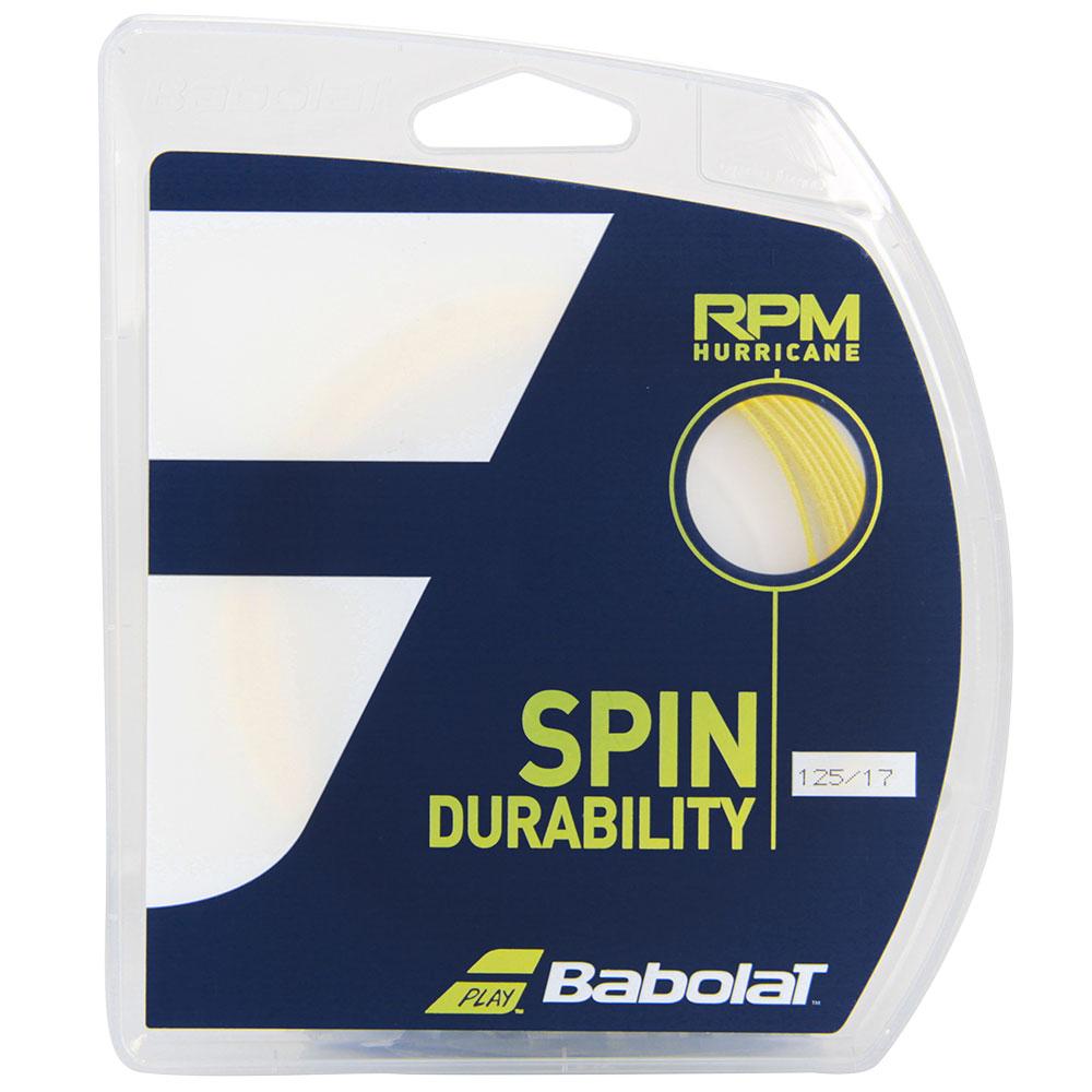 Miniatura Corda Babolat RPM Hurricane 17L 1.25mm Amarela - Set Individual