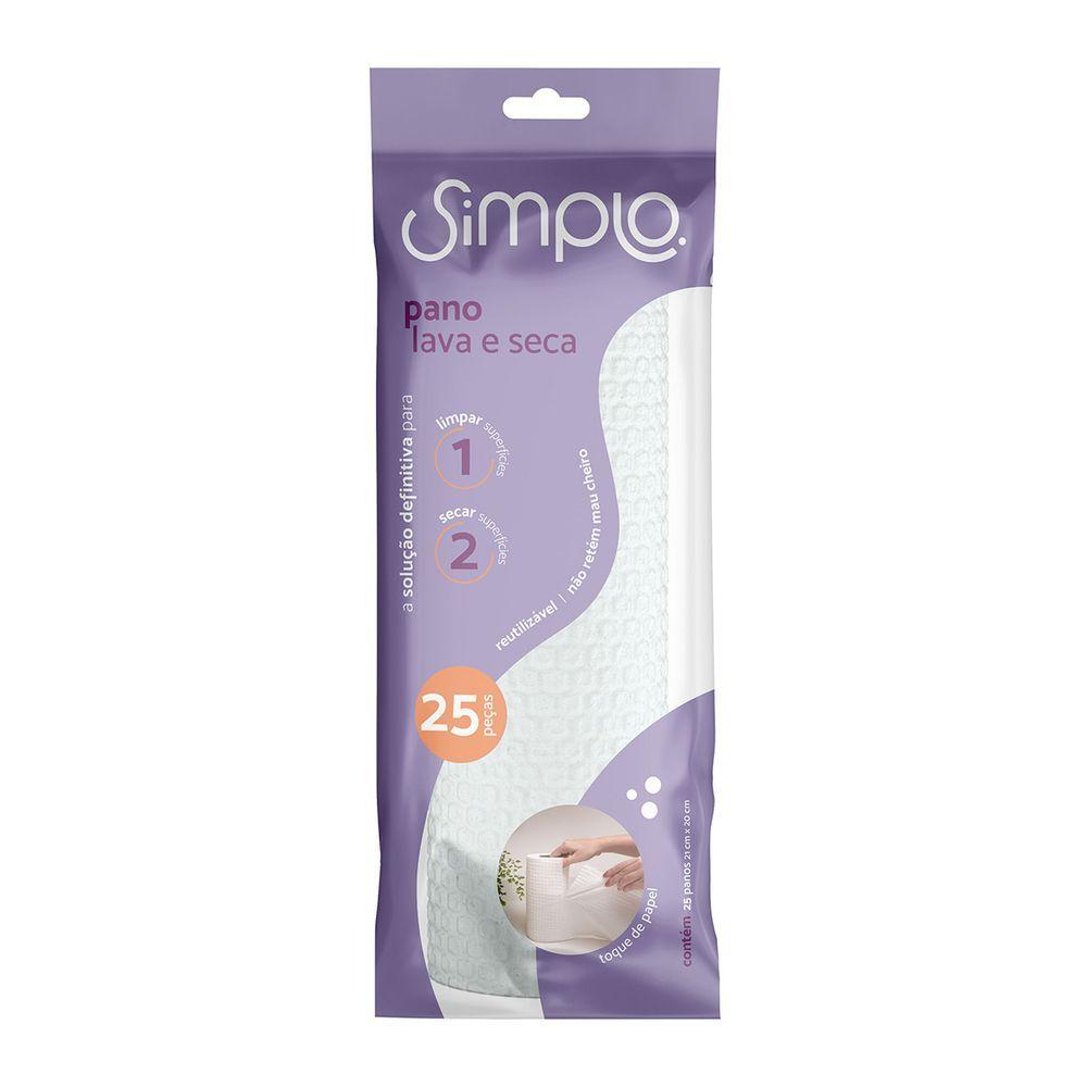 Miniatura Rolo Com Panos Lava E Seca 25 Pecas - Simplo Branco