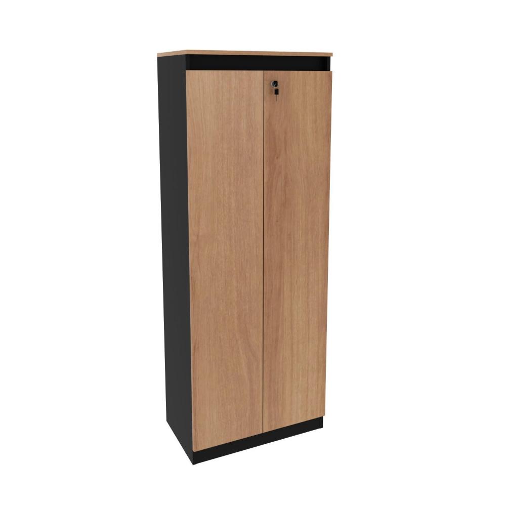 Miniatura Armário Alto com 2 Portas Para Escritório ME4151 Amêndoa/Preto