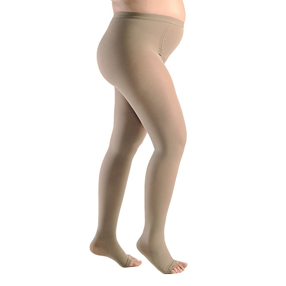 Miniatura Meia Calça Materna Sigvaris Select Comfort Premium 20-30 mmHg Ponteira Aberta G (Tamanho Grande) Longo (G3), Cor Bege
