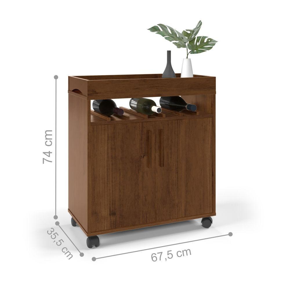 Miniatura Bancada Bar Renens Canela Com 2 Portas
