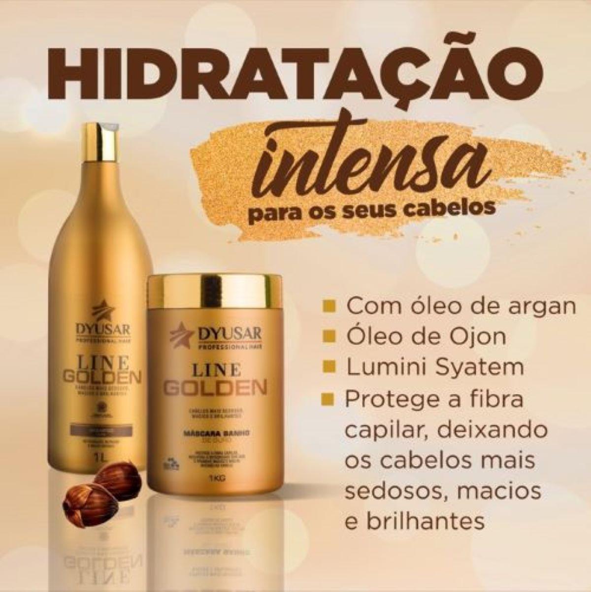 Miniatura Kit Máscara Matizadora Dyusar Line Golden - Nutrição E Rest.
