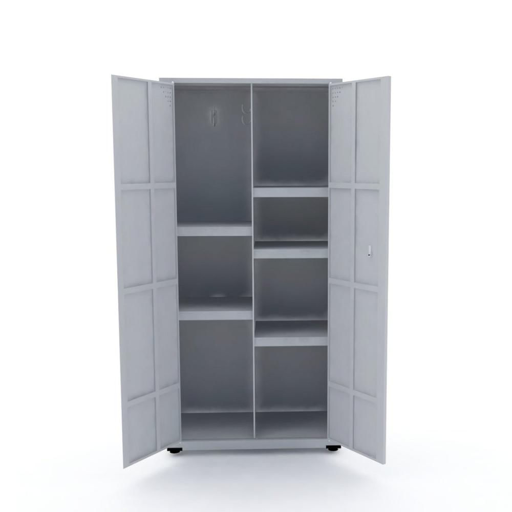 Miniatura Armário de Aço 2 Portas 5 Prateleiras AP408MU Pandin Móveis Cinza