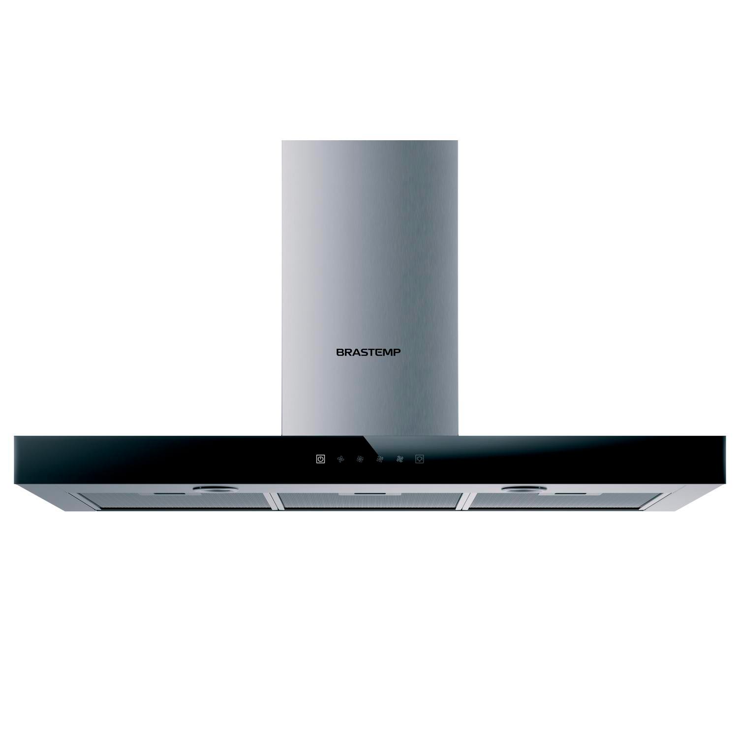 Miniatura Coifa de Parede Brastemp 90 cm Tbox com 03 Velocidades + Turbo, Painel Touch, Timer, Inox - BAE90AR 110