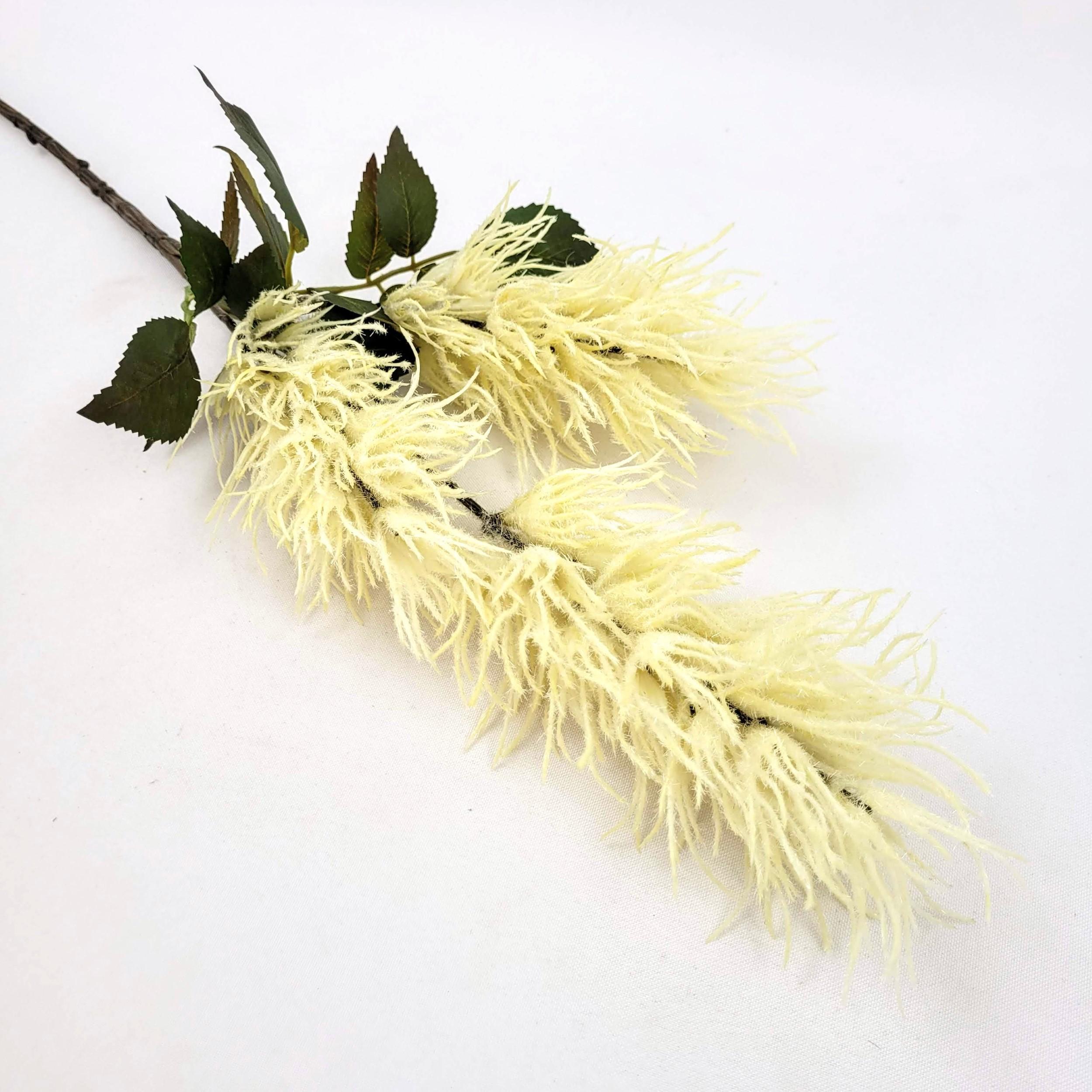 Miniatura Flor Artificial Astilbe Creme 87X10Cm Planta Artificial