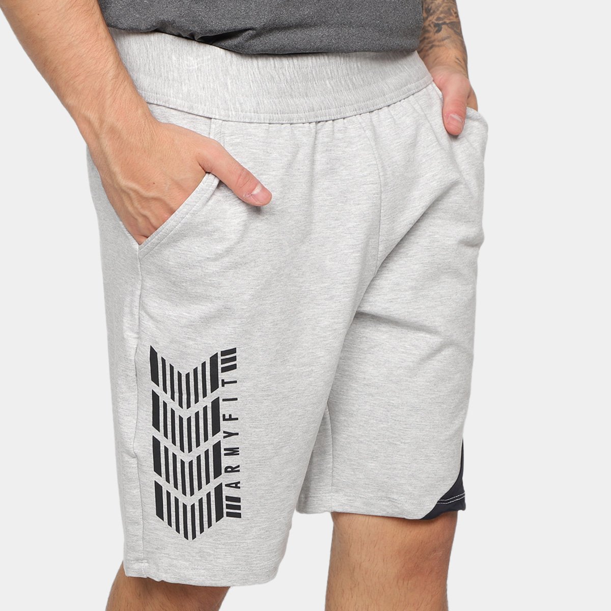 Miniatura Bermuda Estilo Do Corpo Run Masculina Mescla - G