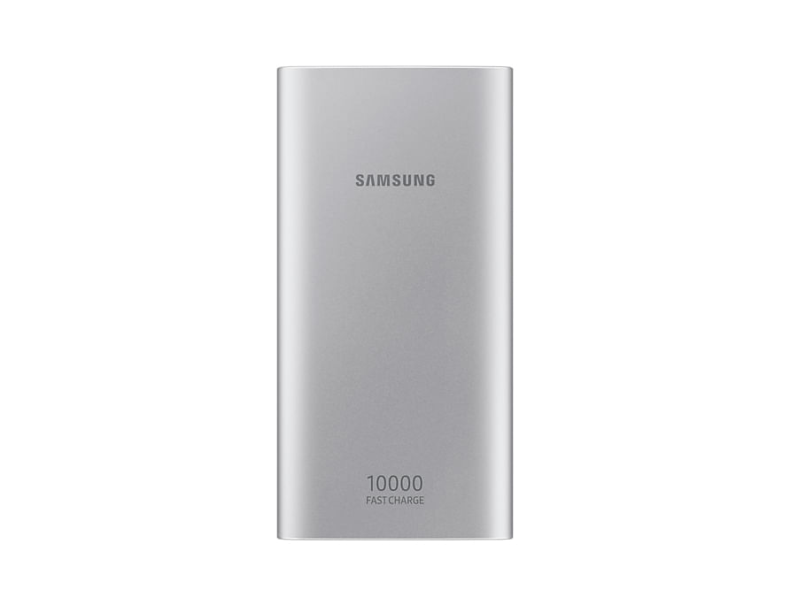 Miniatura Bateria Portátil Carga Rápida Usb-C Prata 2 Saídas 10000 Mah