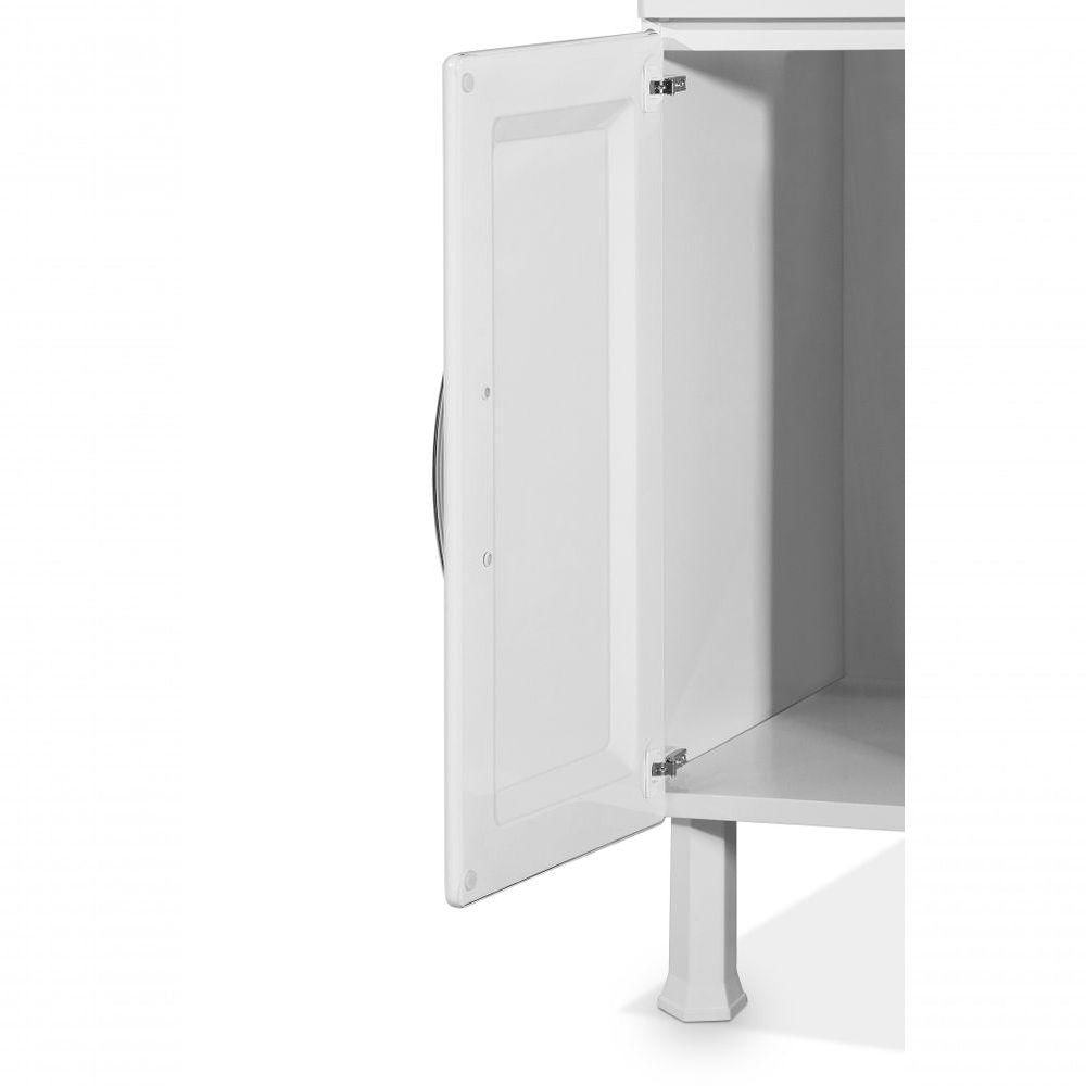 Miniatura Gabinete Cozinha De Aço Ellos 1.20 Desmontado Sem A Pia 3 Gavetas Cor:preto