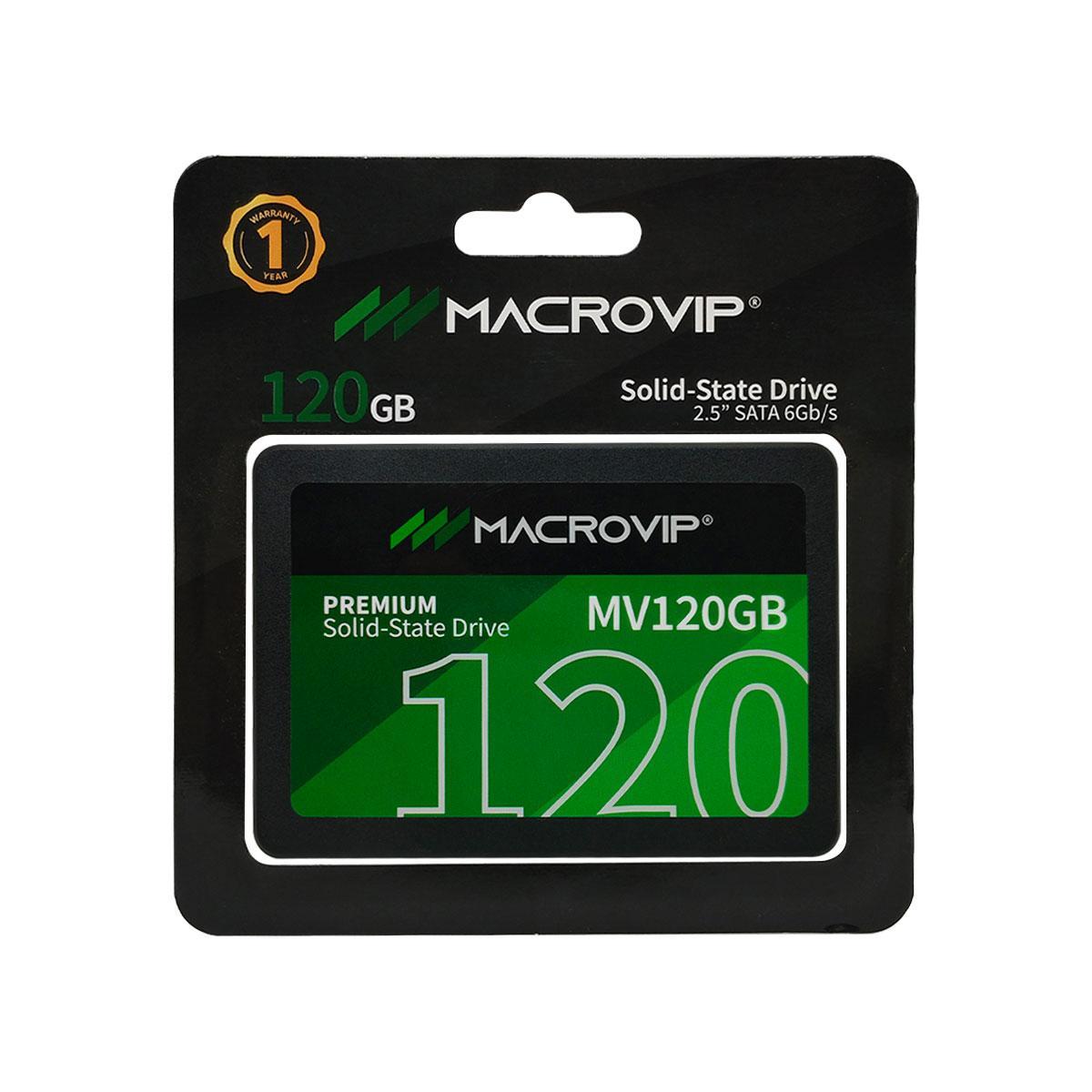 Miniatura Ssd 120Gb Macrovip, Sata 3 6Gb/S, 2.5, Leitura 520Mb/S,