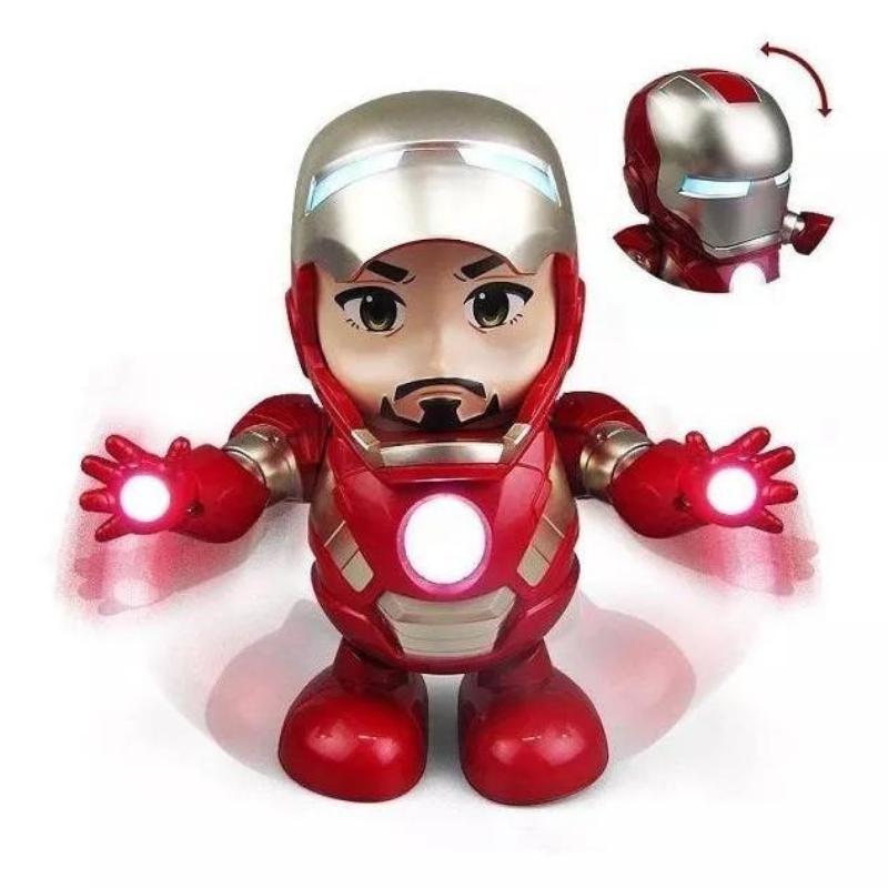 Miniatura Robô Brinquedo Dançante Homem Ferro Herói Dançarino Boneco