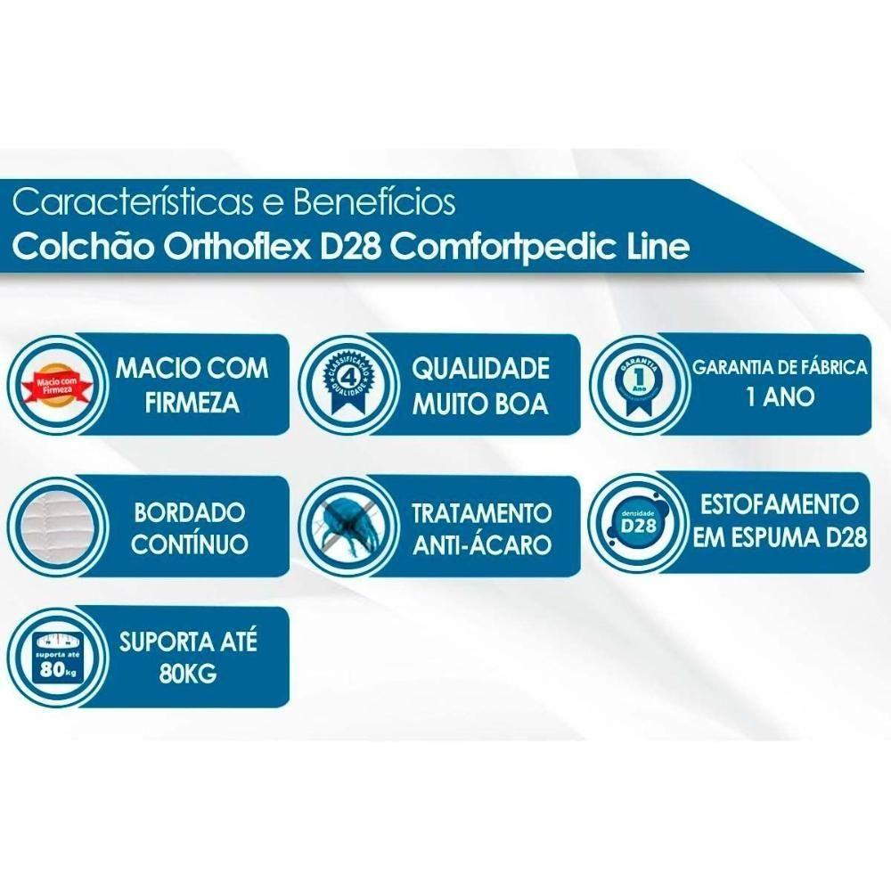 Colchão Viúva Espuma D28 Comfortpedic (128x188x17) - Orthoflex