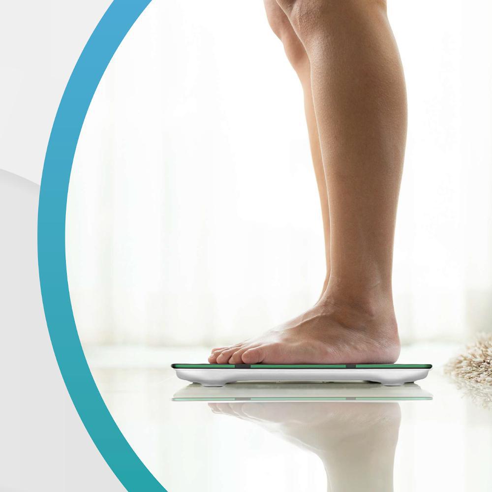 Miniatura Balança Digital Smart Corporal Bioimpedancia App Rosa