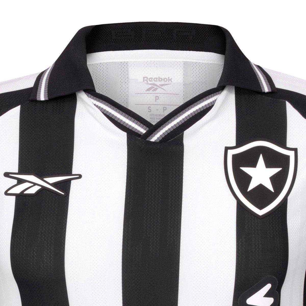 Miniatura Camisa Botafogo I 25/26 s/n Torcedor Reebok Masculina Branco+Preto - EGG