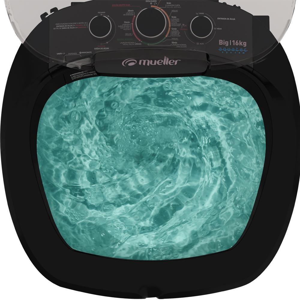 Máquina de Lavar Semiautomática 16kg Big Preta 220V Mueller