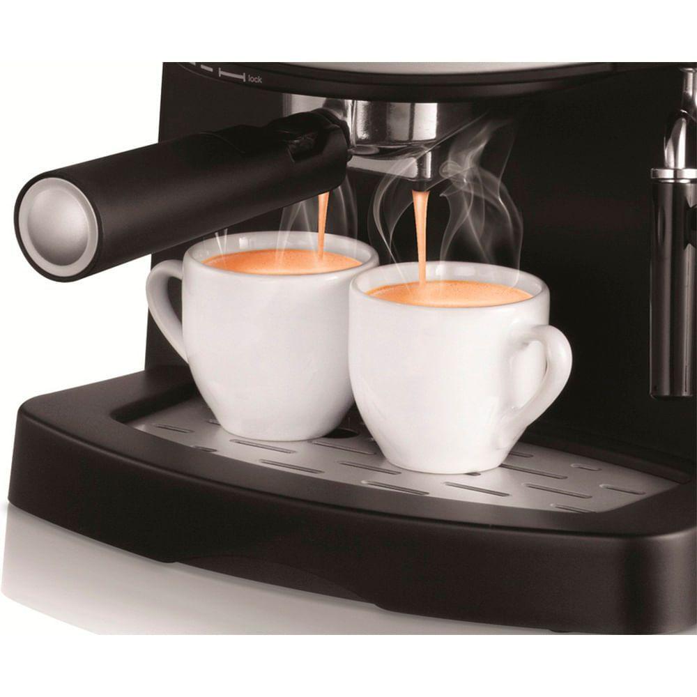 Miniatura Máquina De Café Expresso Mondial Coffee Cream C-08 Cafeteira-220v-preto/inox 220V
