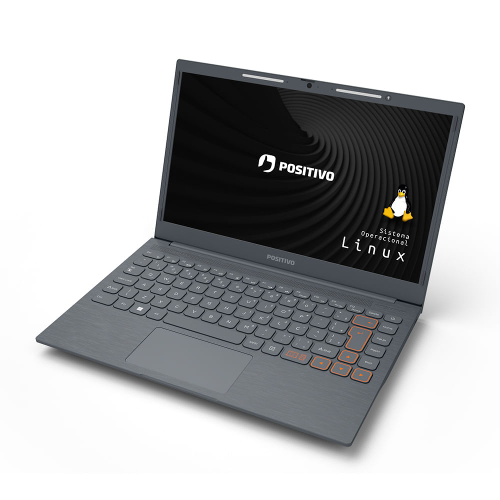 Notebook Positivo Vision C14 Intel® Celeron® Linux 4GB 128GB eMMC 14” HD Lumina BAR – Cinza