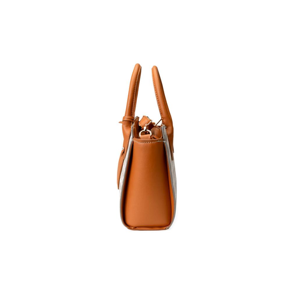 Bolsa de Mão Feminina Média Monograma BG Bege Bege - M