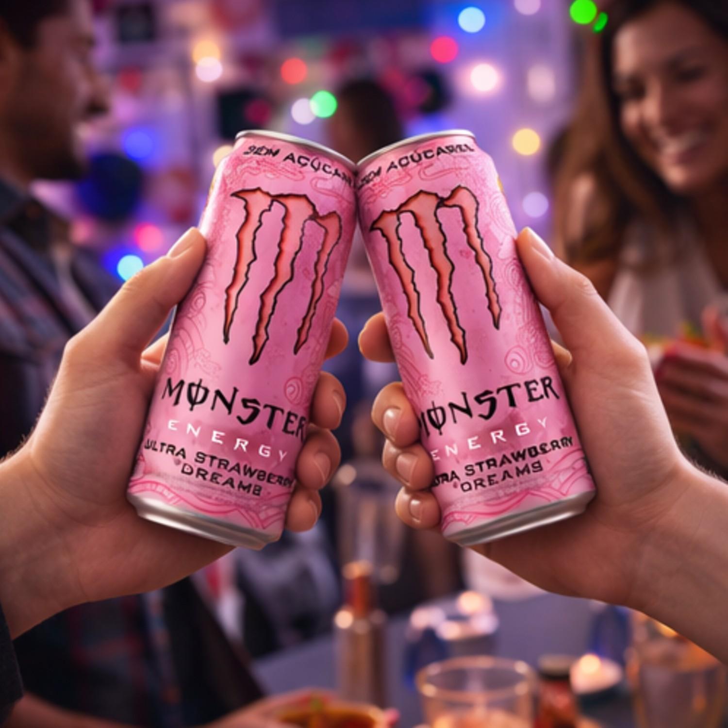 Kit Com 3 Energético Monster Ultra Strawberry Dreams 473Ml olist-7897791554910