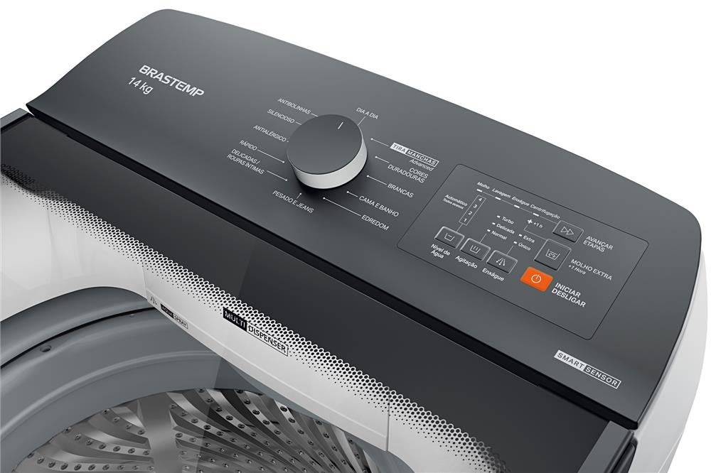 Miniatura Máquina de Lavar Brastemp 14Kg Branca com Ciclo Tira Manchas Advanced e Smart Sensor - BWK14BB 220v