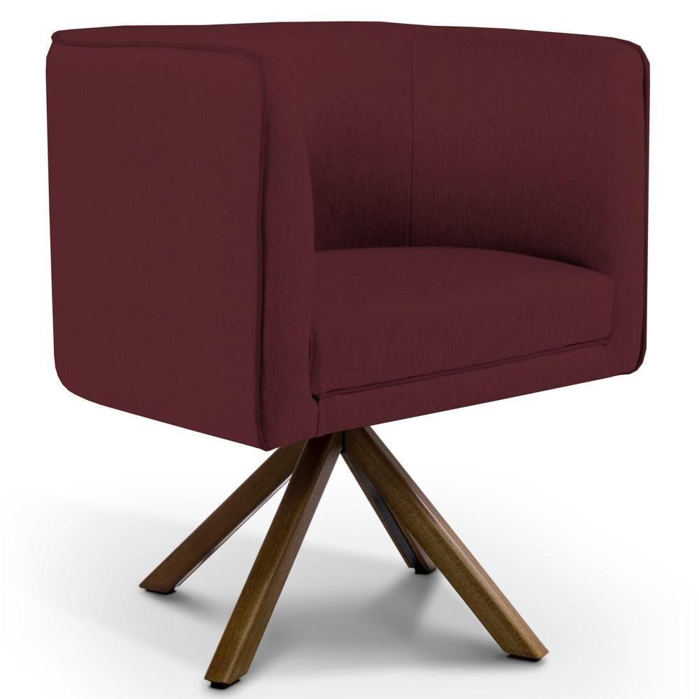 Miniatura Poltrona Giratória Base Giromad Madeira B-278 Marsala