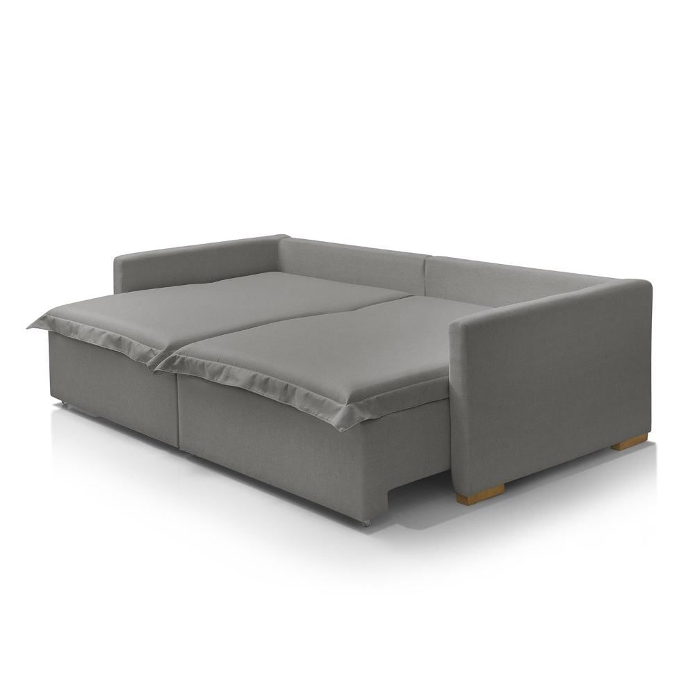 Miniatura Sofá Cama Portinari 2 Lugares Retrátil 184 Cm Cinza Escuro