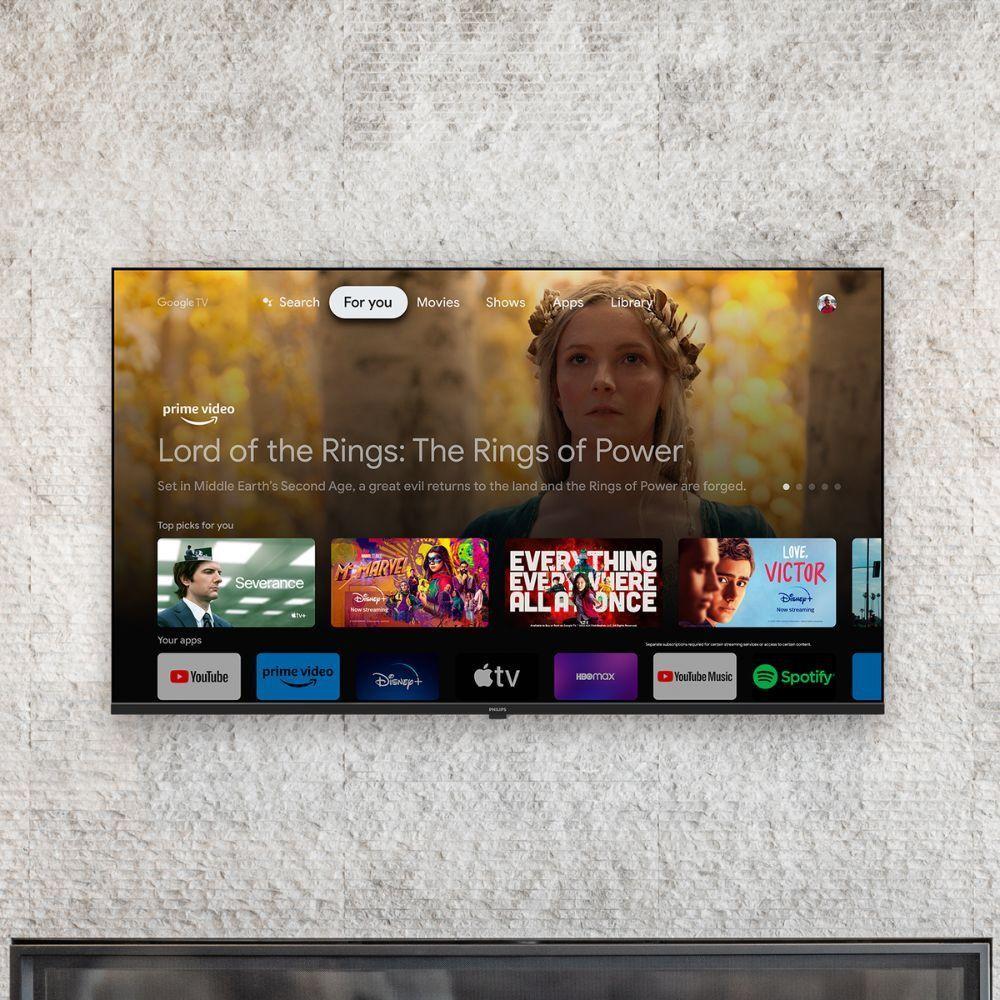 TV Philips Smart Google TV 4K HDR 50 50PUG7019 Preto Bivolt