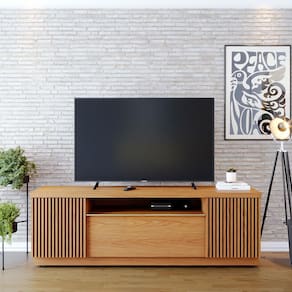 Miniatura Rack Colibri Manaus com 3 Portas, Ideal para TV de Até 70” Freijó