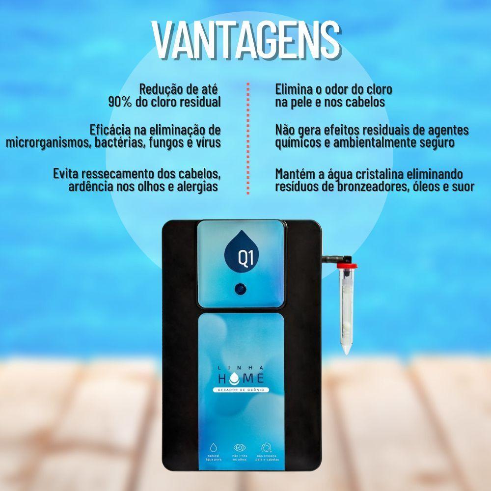Miniatura Gerador De Ozônio Para Limpeza De Piscina Até 45 Mil Litros - Q1 Ambiental