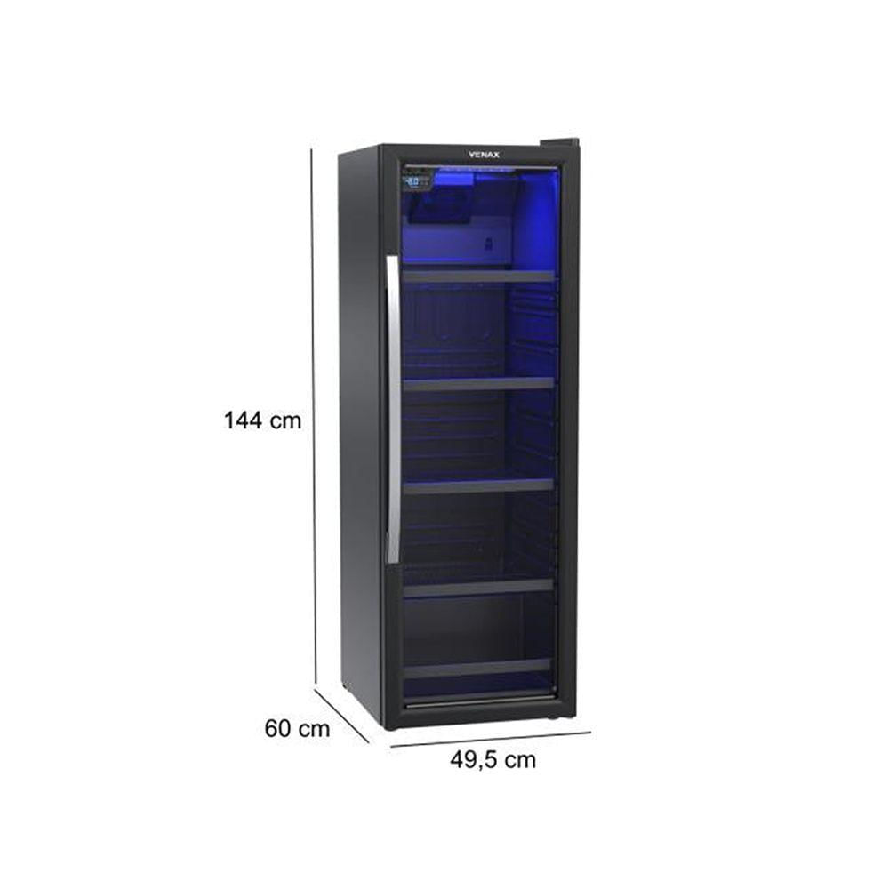 Miniatura Refrigerador Expositor Vertical Venax VV 200 Para Bebidas 209 Litros Preto Fosco 127V