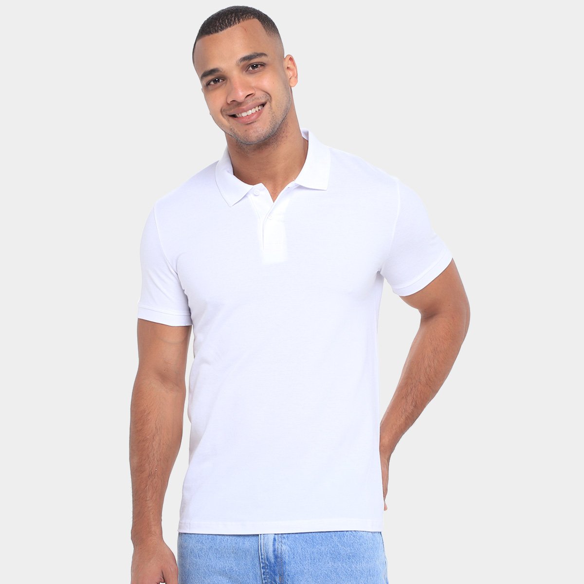 Miniatura Kit Camisa Polo Hering C/ 2 Peças Masculina Preto+Branco - GG