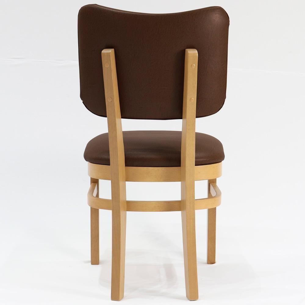 Cadeira Estofada Cafe Pes Madeira Amendoa Nacc Cafe Amendoa