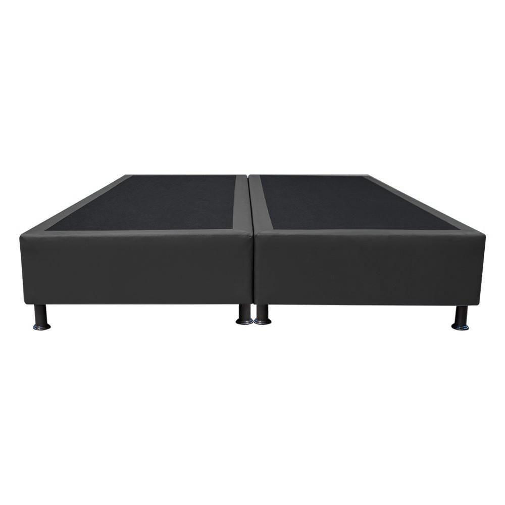 Base Box Para Cama Casal Queen 158x198cm Bipartido Liz S05 Sintético Preto - Mpozenato