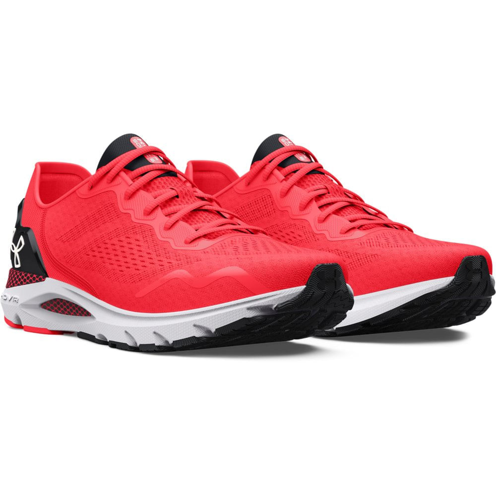 Miniatura Tênis de Corrida Masculino Under Armour HOVR Sonic 6 Vermelho - 38